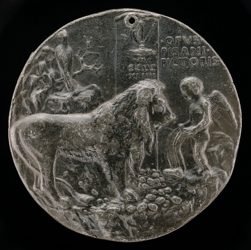 Lion Being Taught by Cupid to Sing [reverse]
