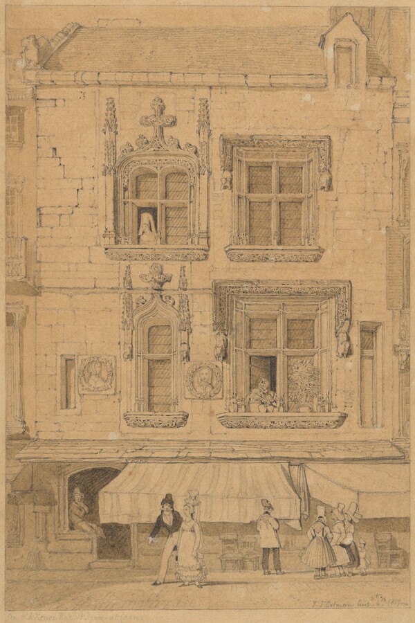 An Old House in the Rue Saint Jean at Caen, Normandy