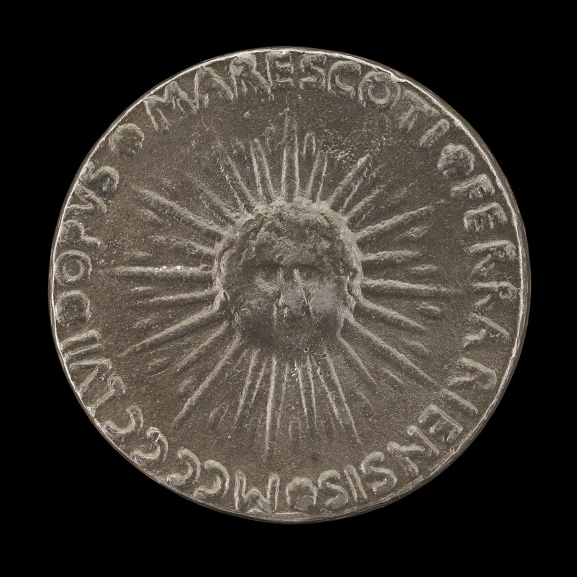 Sunburst with Cherub's Head [reverse]
