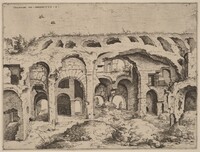 Fourth View of the Colosseum, Hieronymus Cock, probably 1550