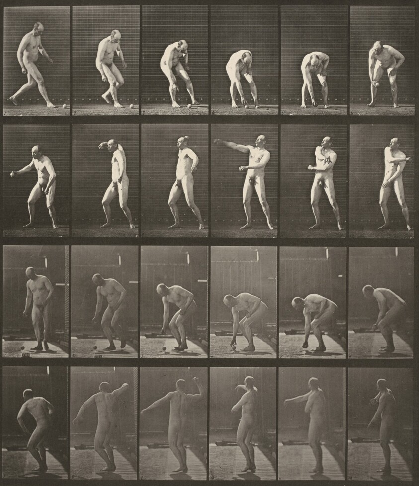 Plate Number 302. Picking up a ball and throwing it