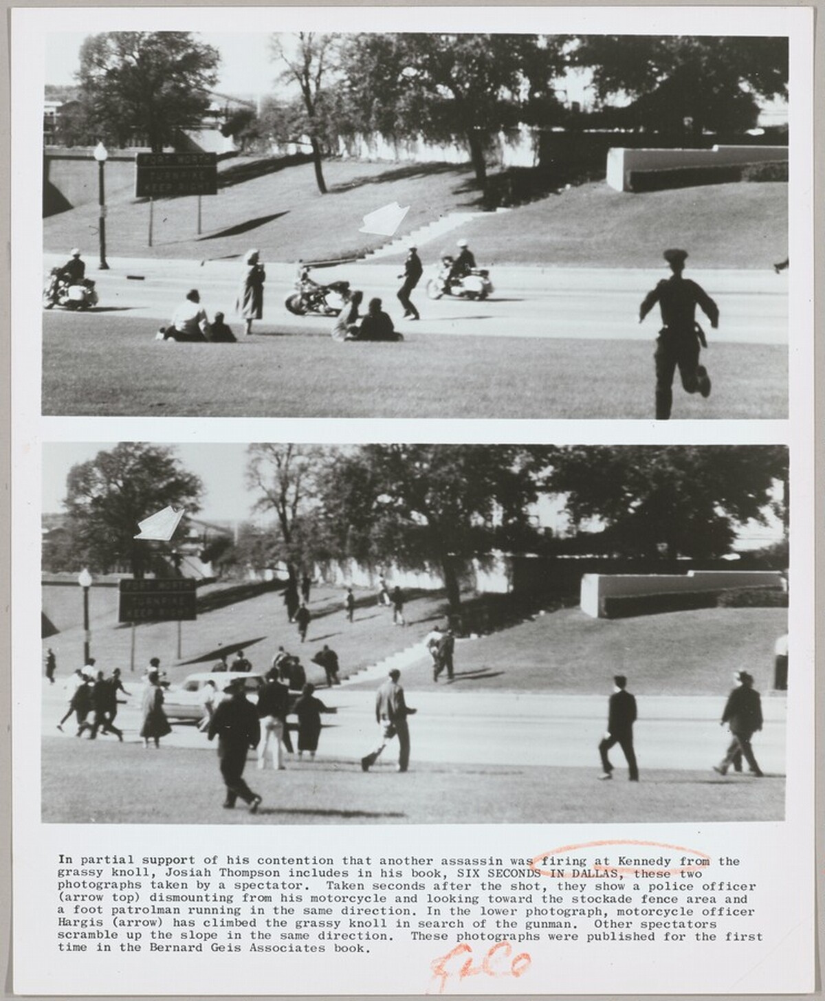 Title from caption on object: "In Partial Support of His Contention That Another Assassin was Firing at Kennedy from the Grassy Knoll..."