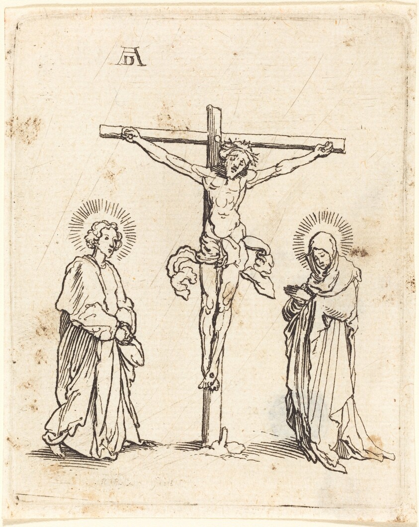 Christ on the Cross Between Saint John and Mary
