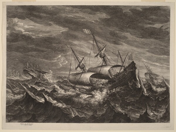 Sailing Boats in a Tempest