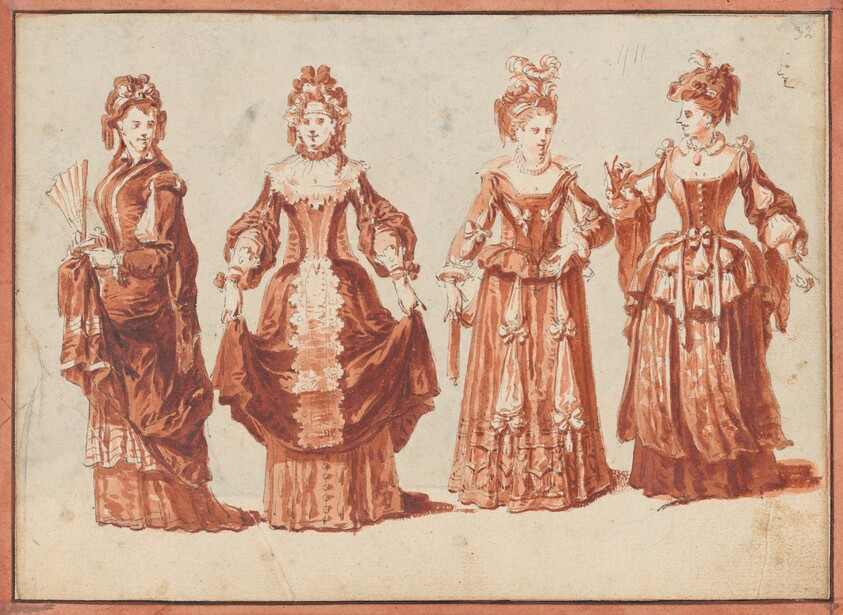 Four Actresses in Theatrical Costume