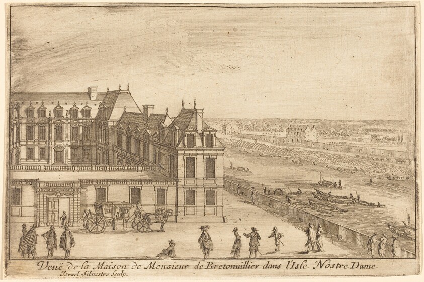 Veue de la Maison de Monsieur de Bretonuillerdans l'Isle Nostre Dame