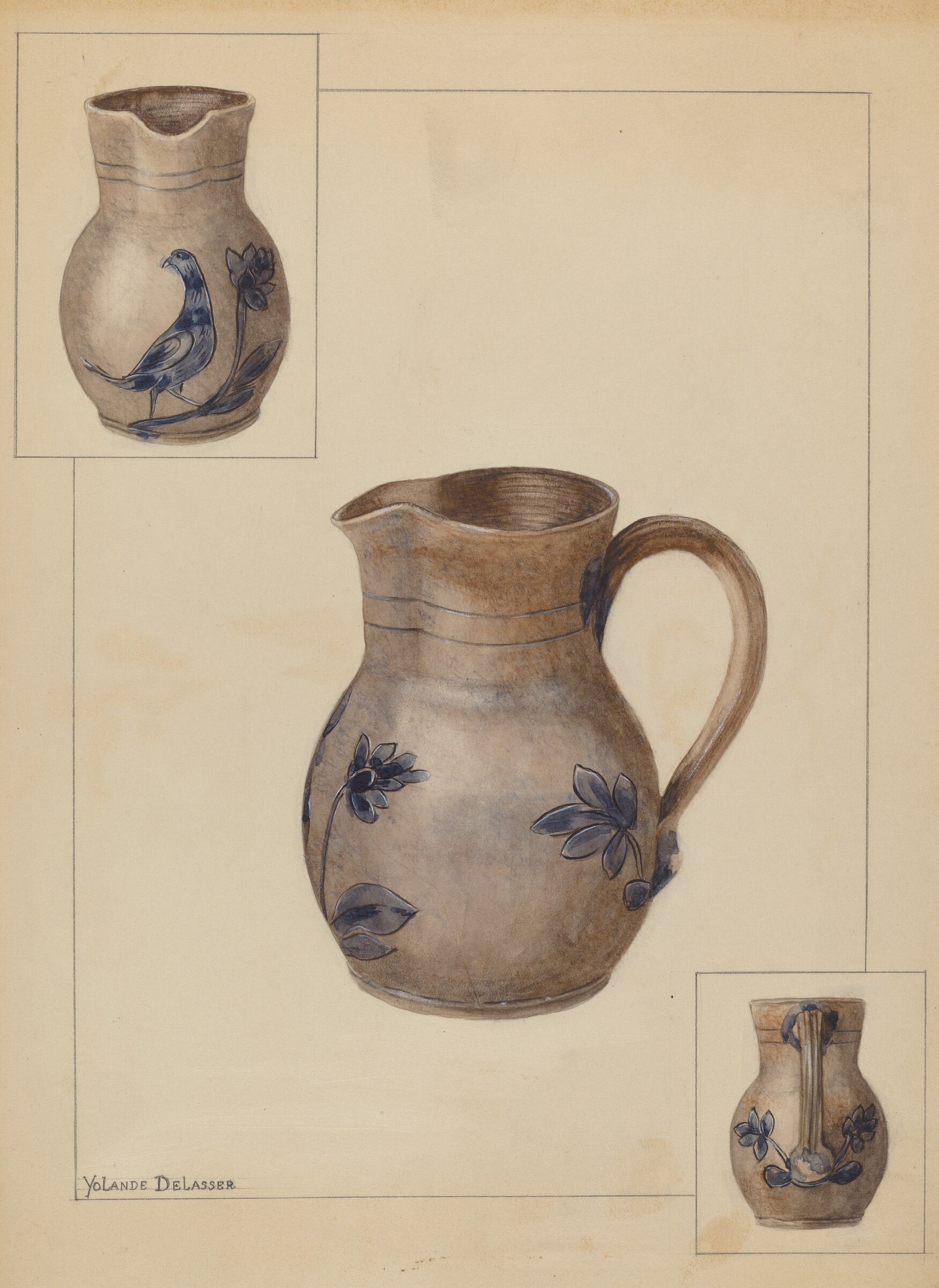 Water Jug, Yolande Delasser, c. 1936