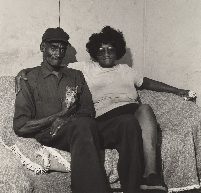 Hubert Morrison with His Wife and Cat, Atlas Steel