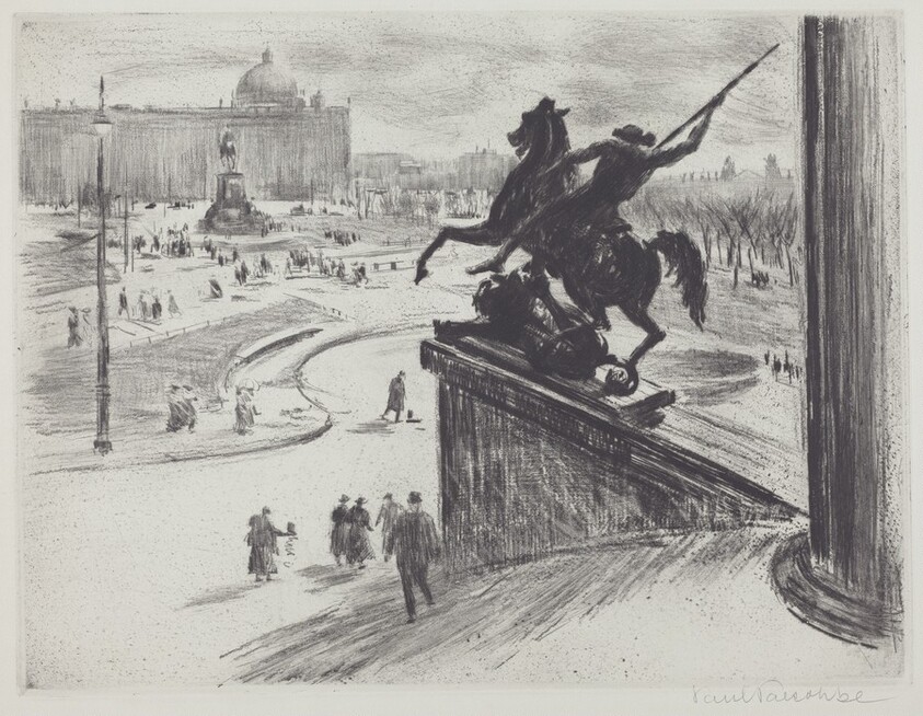 Square with an Equestrian Statue