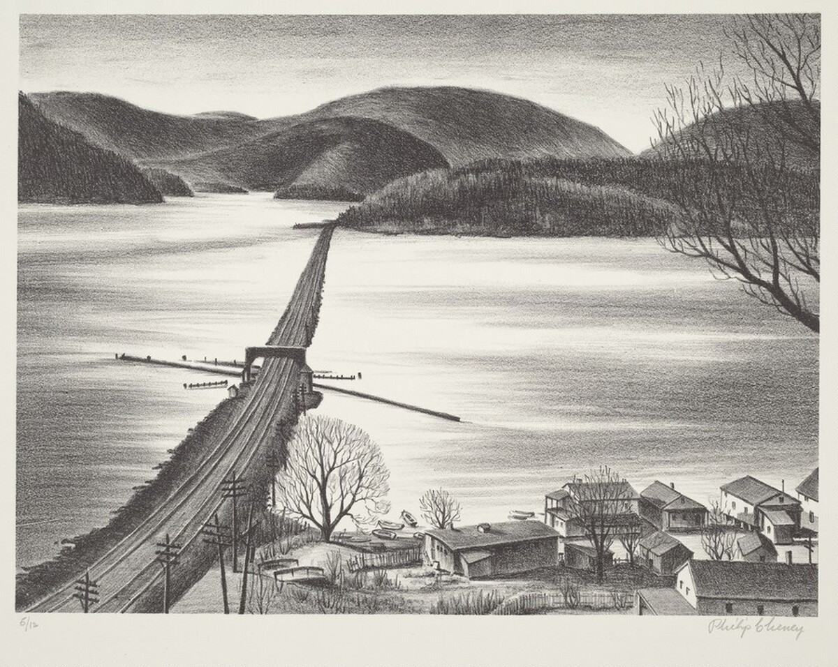 Railroad along the Hudson, Bayside, New York