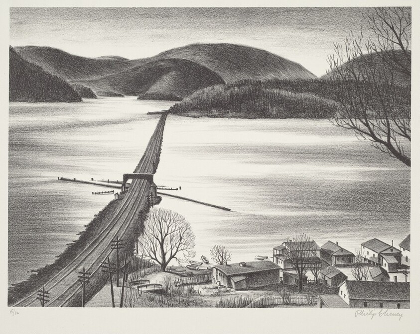 Railroad along the Hudson, Bayside, New York