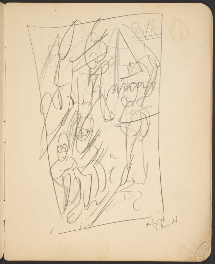 Kompositionsskizze mit Bezeichnung (Sketch with Inscription) [p. 7]