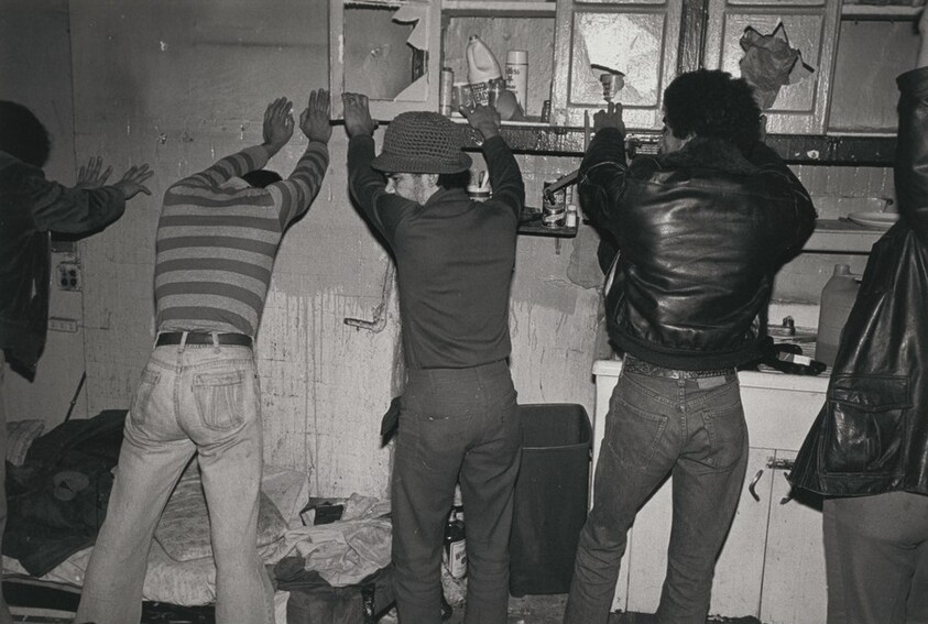 A "shooting gallery" raid, New York City