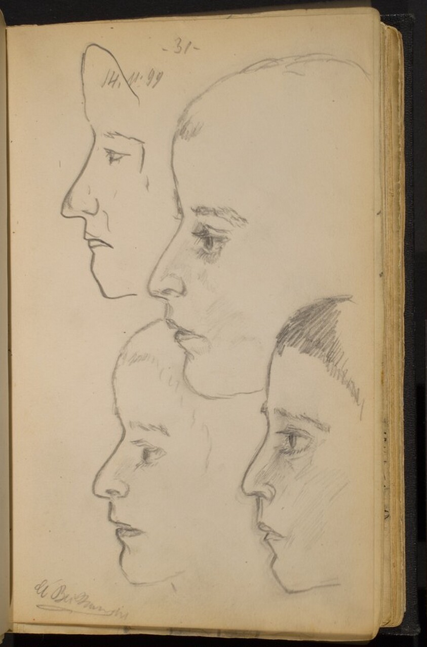 Studies of a Boy's Profile to the Left