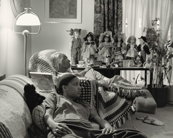 Grandma Ruby and Me in Her Livingroom