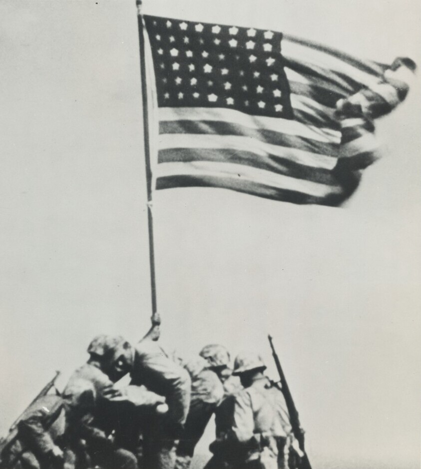 Title from caption on object: "Marine Who Made Movie of Famous Iwo Jima Flag Raising Dies in Action"