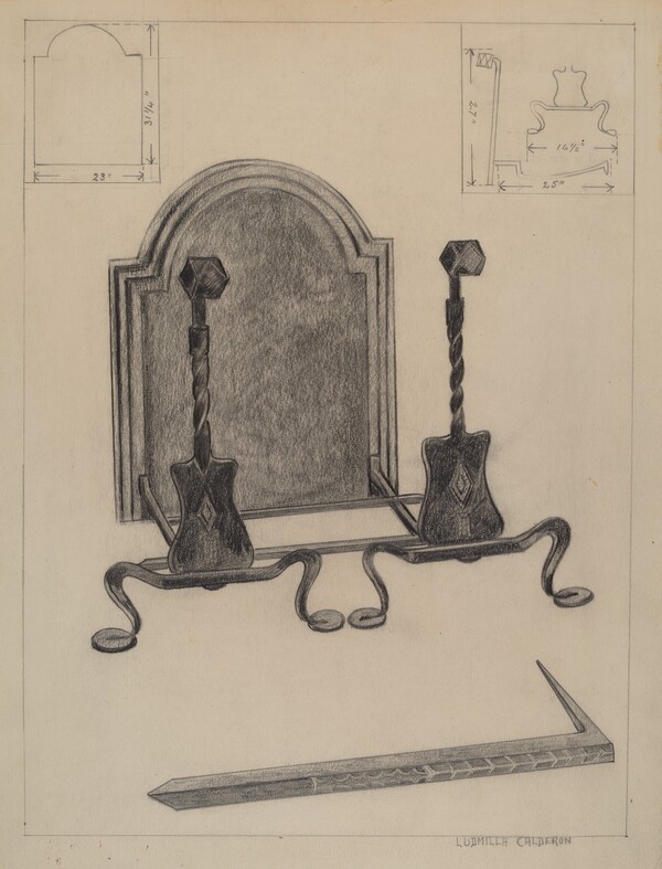 Andirons and Fireback