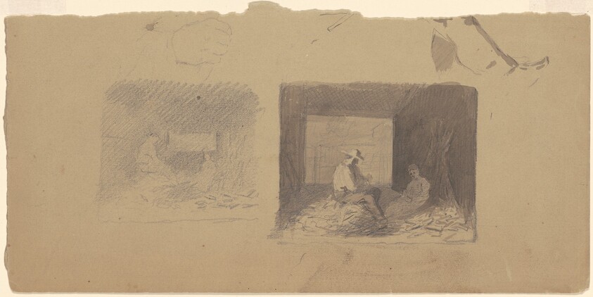 Studies of Farmers Shucking Corn