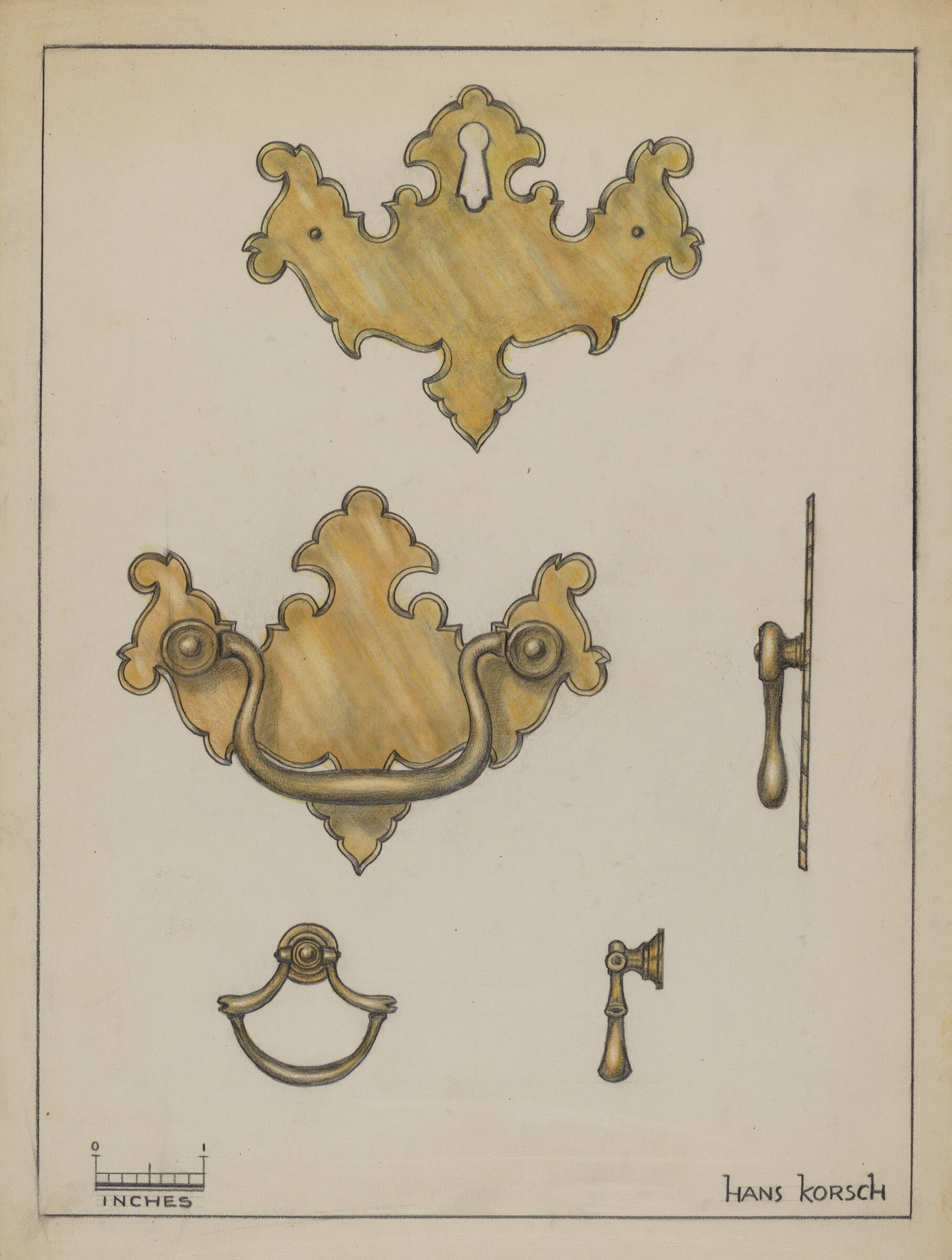 Drawer Pull, Hans Korsch, c. 1936