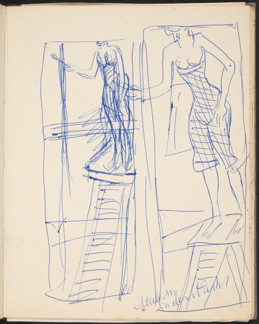 Frau auf einer Leiter (Woman on a Ladder) [p. 27]