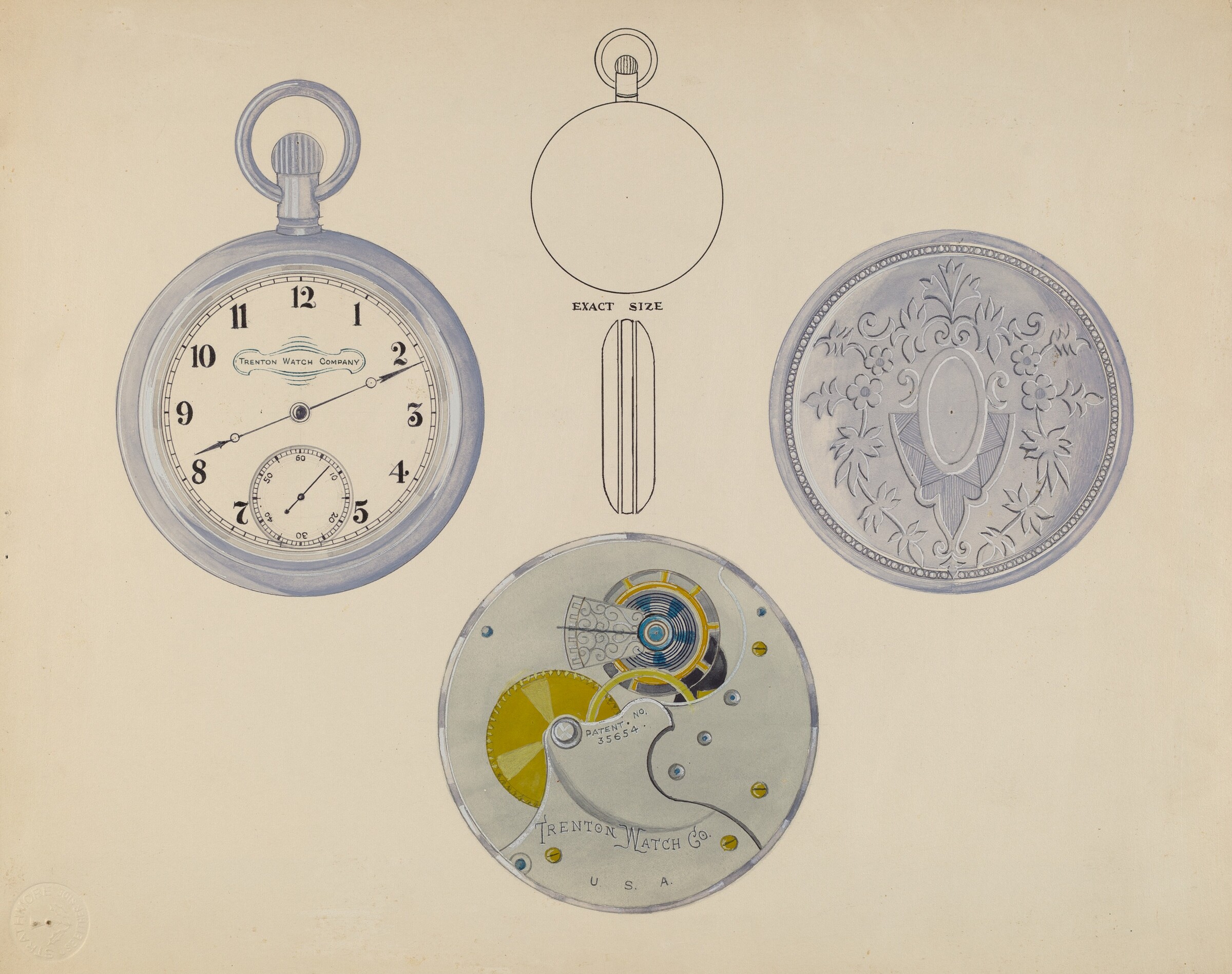 Watch, Dial and Frame, Harry G. Aberdeen, c. 1936
