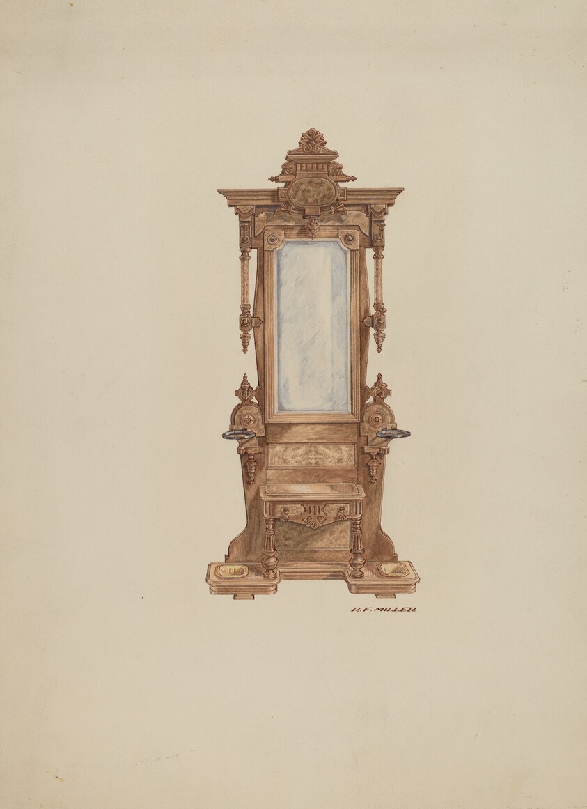 Hall Tree, of Mahogany