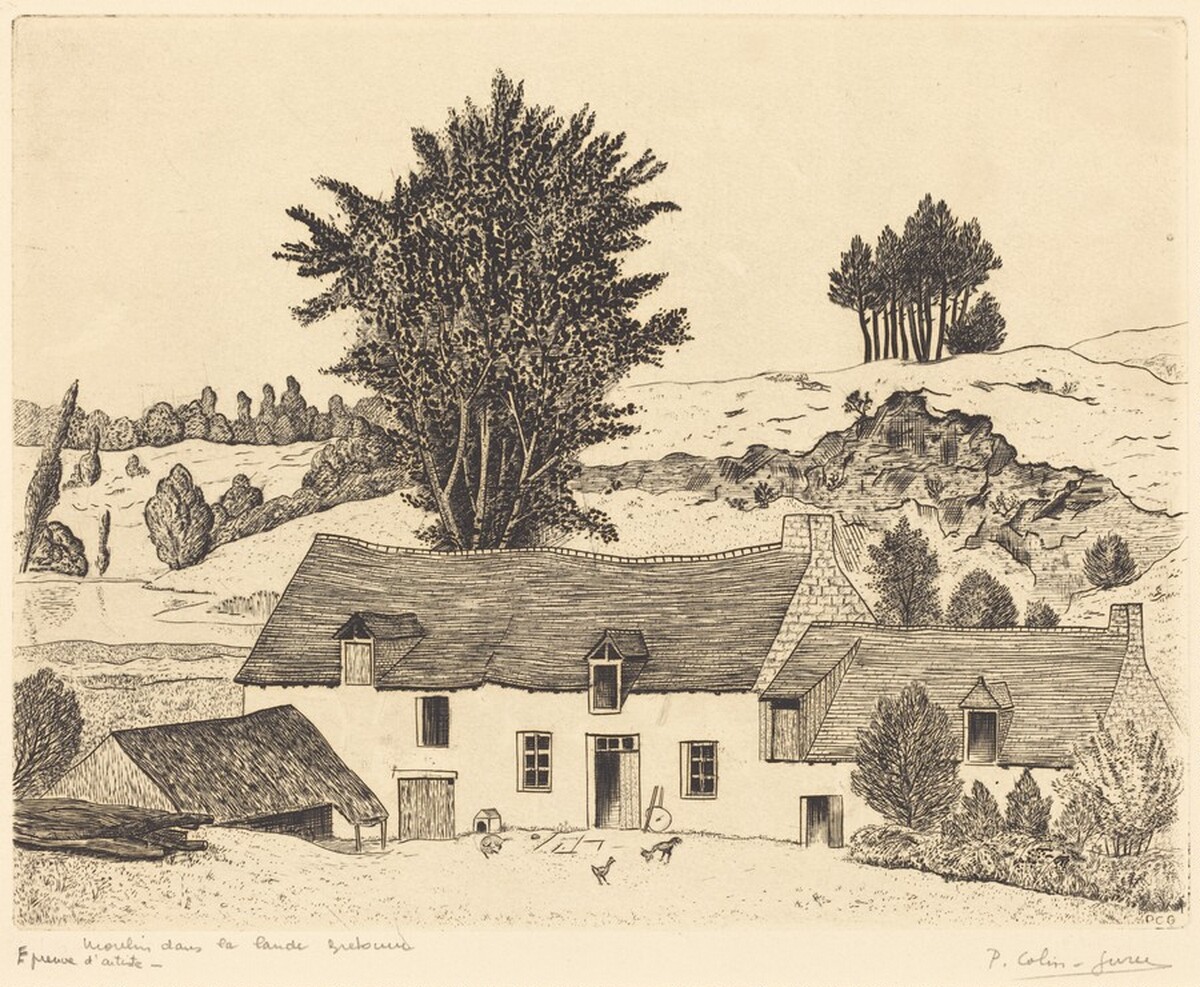 Moulin dans la lande Bretonne
