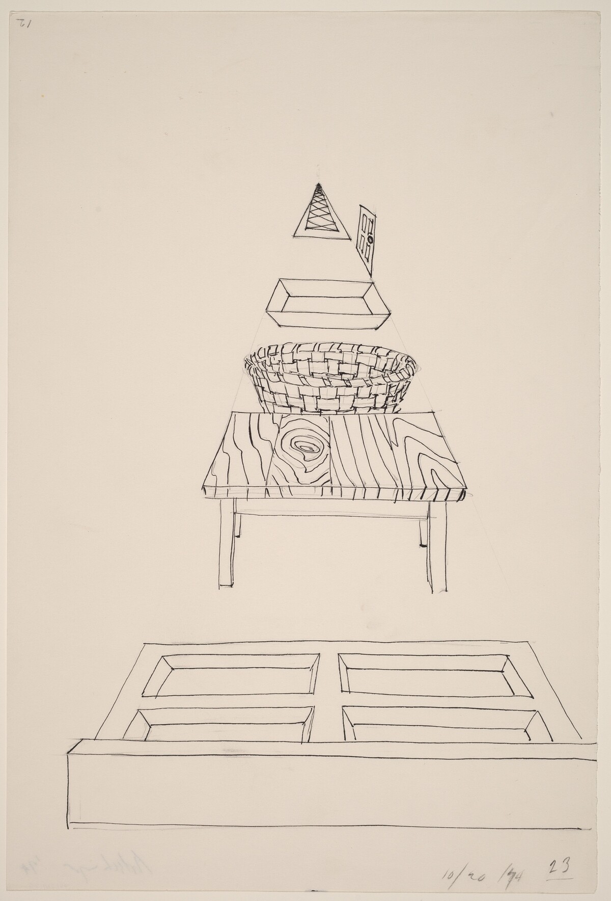 Basket, Table, Door, Window, Mirror, Rug #23