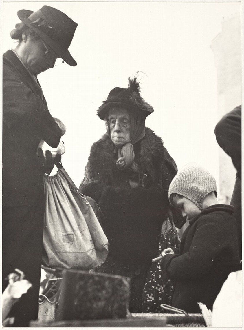 Elderly woman at market, Geneva