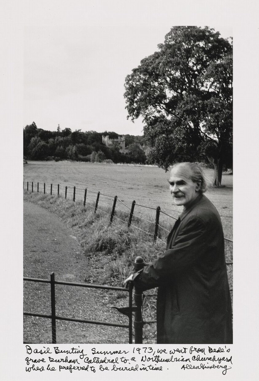 Basil Bunting Summer 1973, we went from Bede's grave Durham Cathedral to a Northumbrian Churchyard where he preferred to be buried in time.
