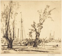 On the Y, Amsterdam, Sir Muirhead Bone, 1913