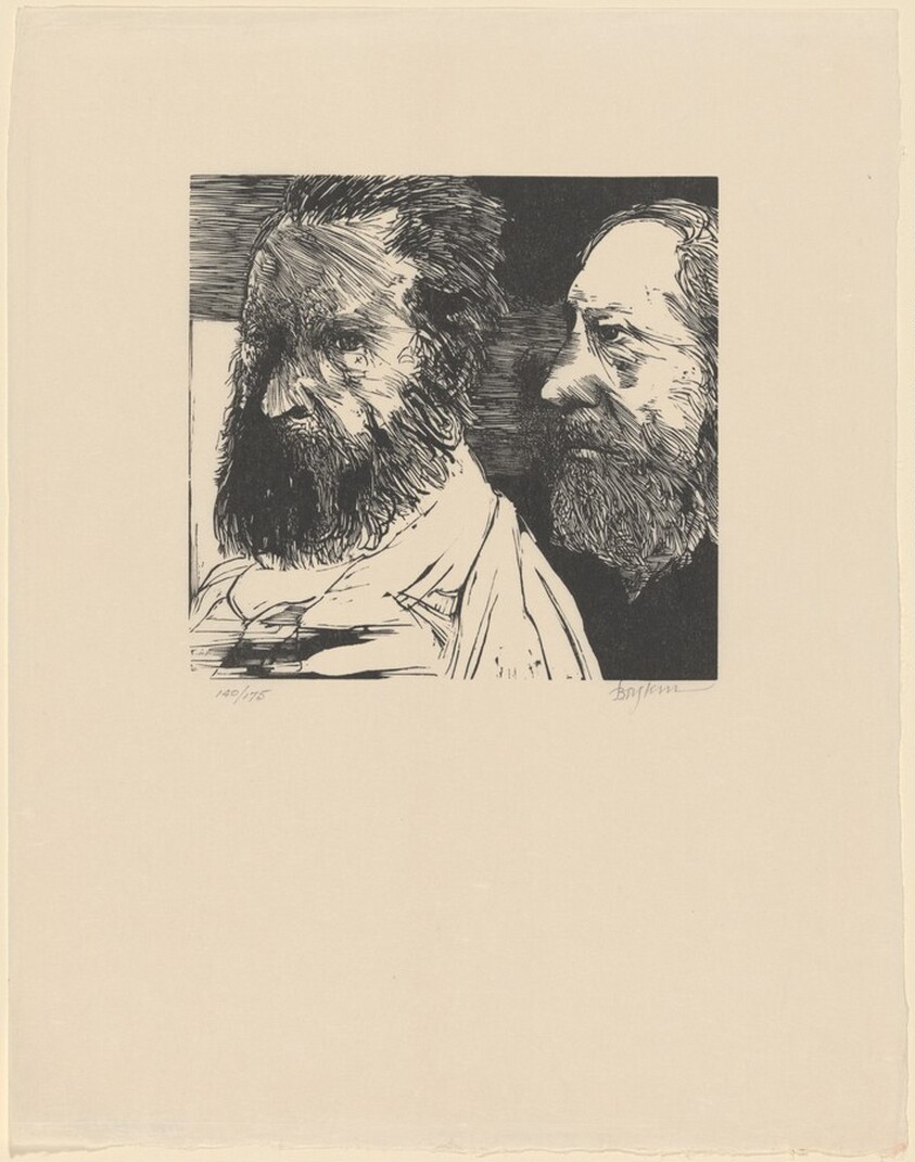 J. F. Millet and Th. Rousseau, from Self-Portraits