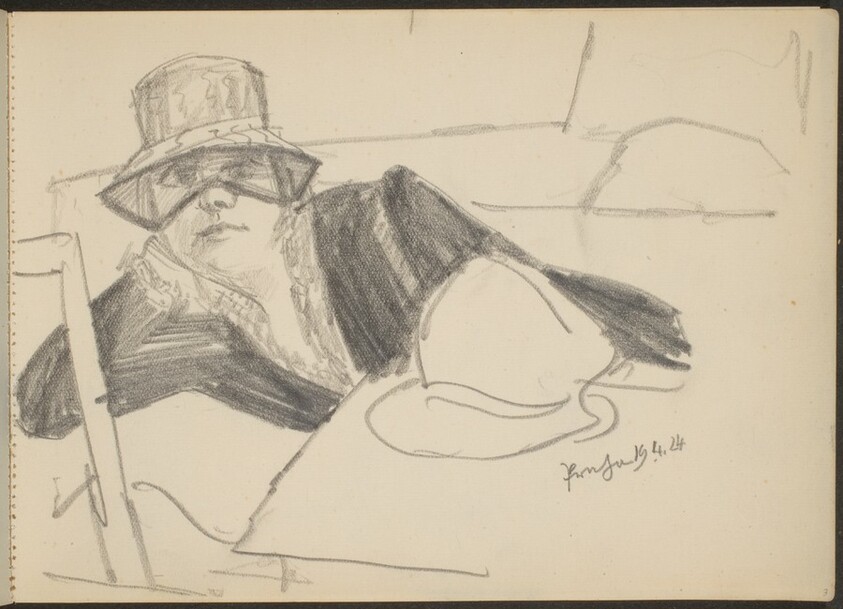 Liegende Frau mit Hut (Elegant Lady in a Hat) [p. 3]