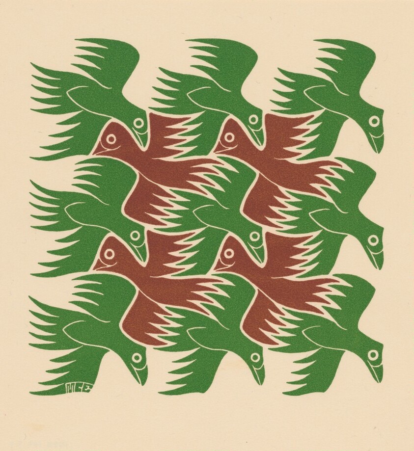 Air, New Year's greeting-card 1954