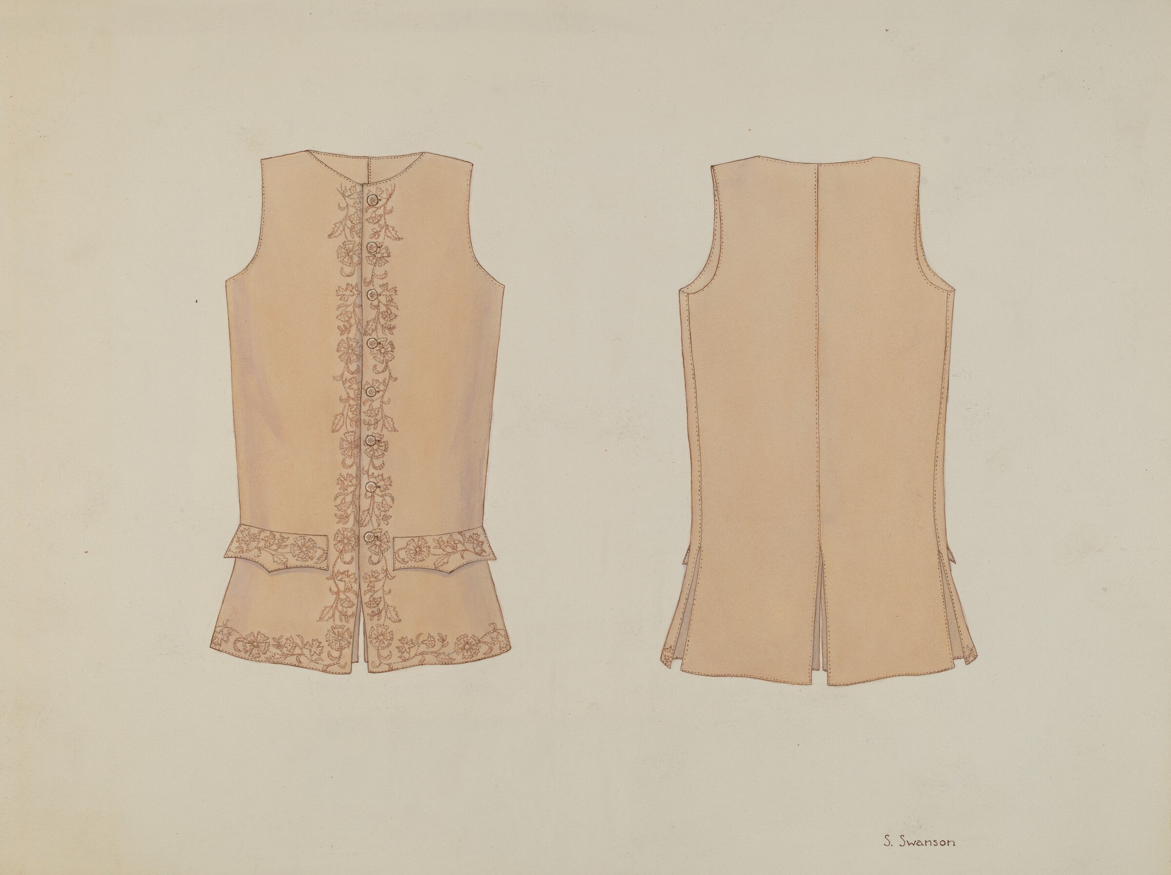 Boy's Waistcoat, Syrena Swanson, c. 1936