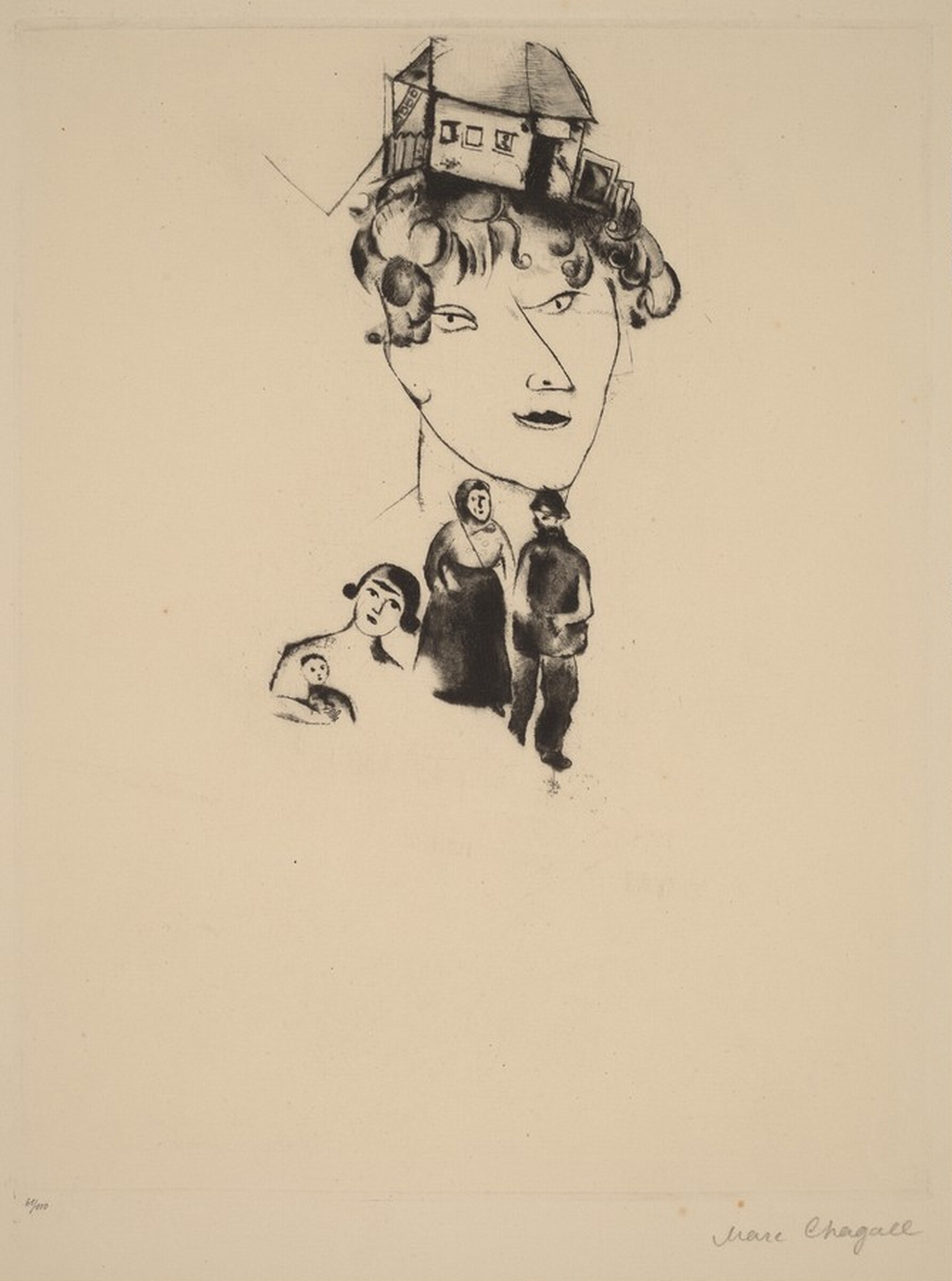 Self-Portrait, Marc Chagall, 1922