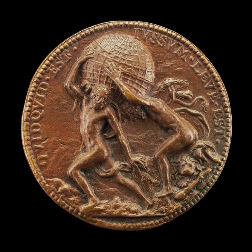 Hercules Helping Atlas to Bear the Globe [reverse]