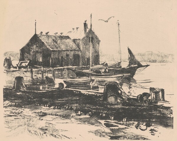 Boats Docked at Harbor