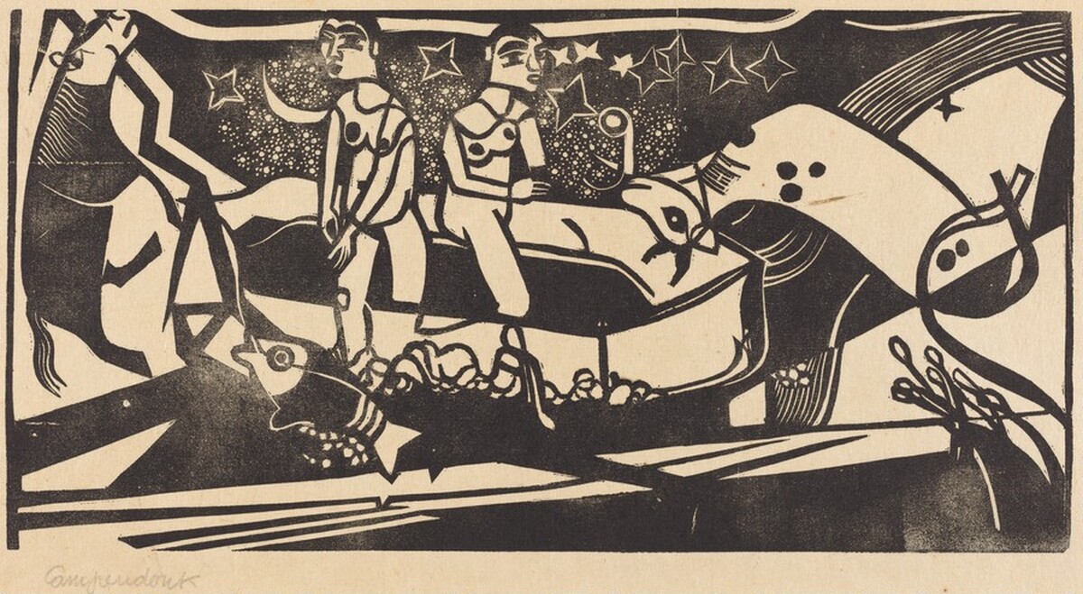 Two Models in a Boat (Zwei Akte in Boot)