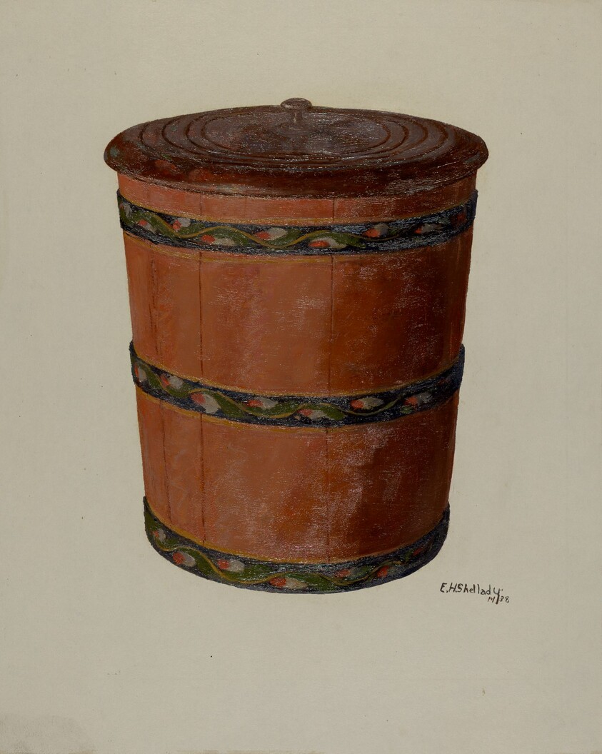 Pa. German Pail and Cover
