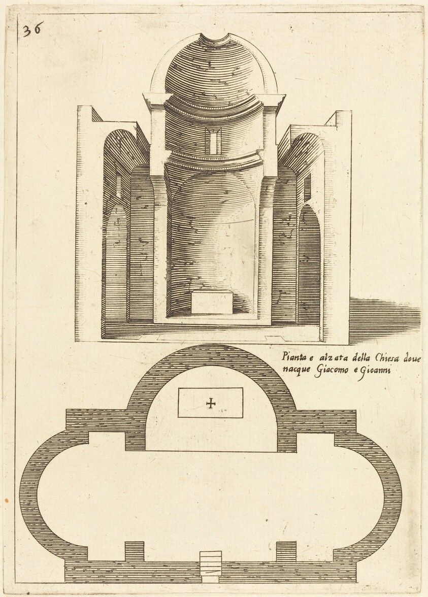 Plan and Elevation of the Church of Saints James and John