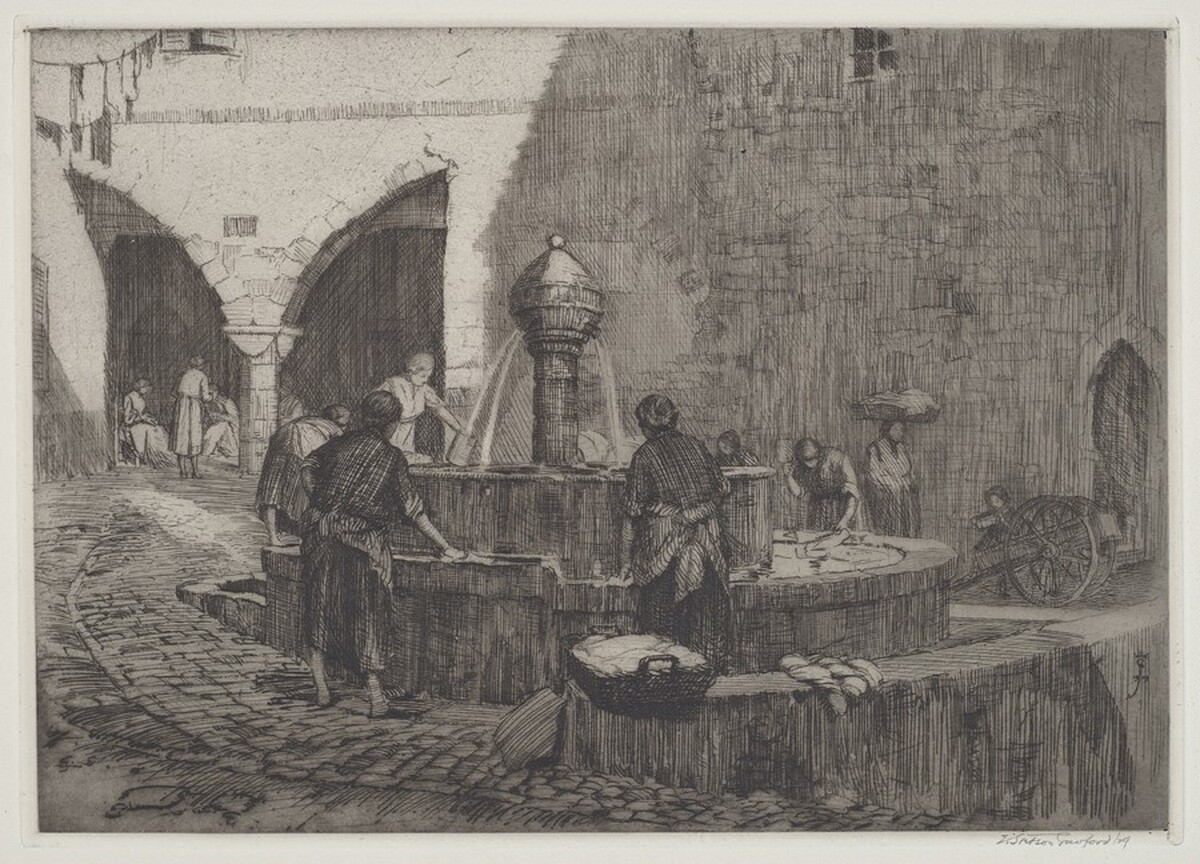 The Fountain at Peille, Cote d'Azur