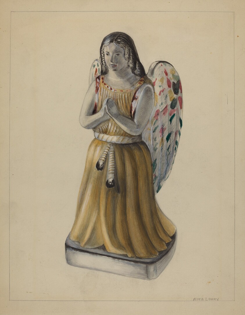 Pa. German Chalkware Angel Figure