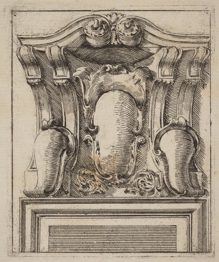 Architectural Motif with Three Shields