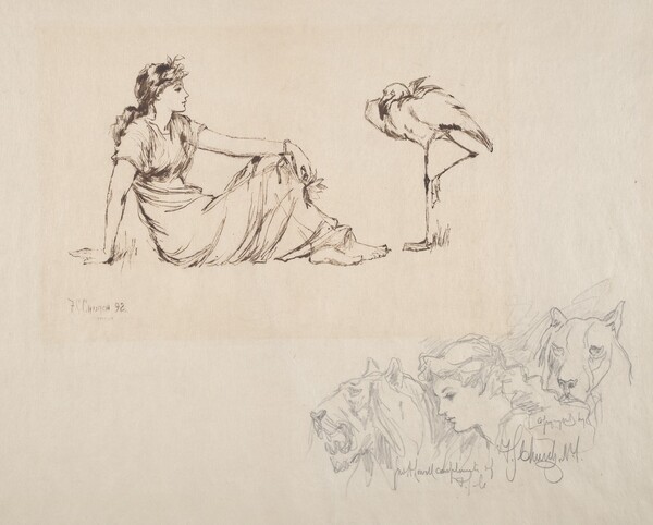 Woman and a Crane (Vigilance?)