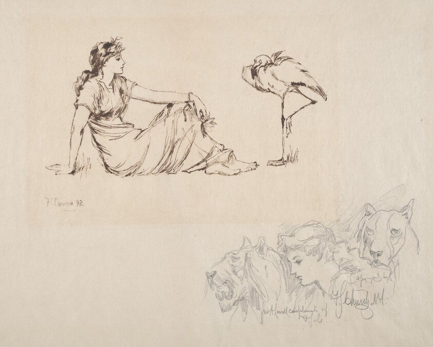 Woman and a Crane (Vigilance?)