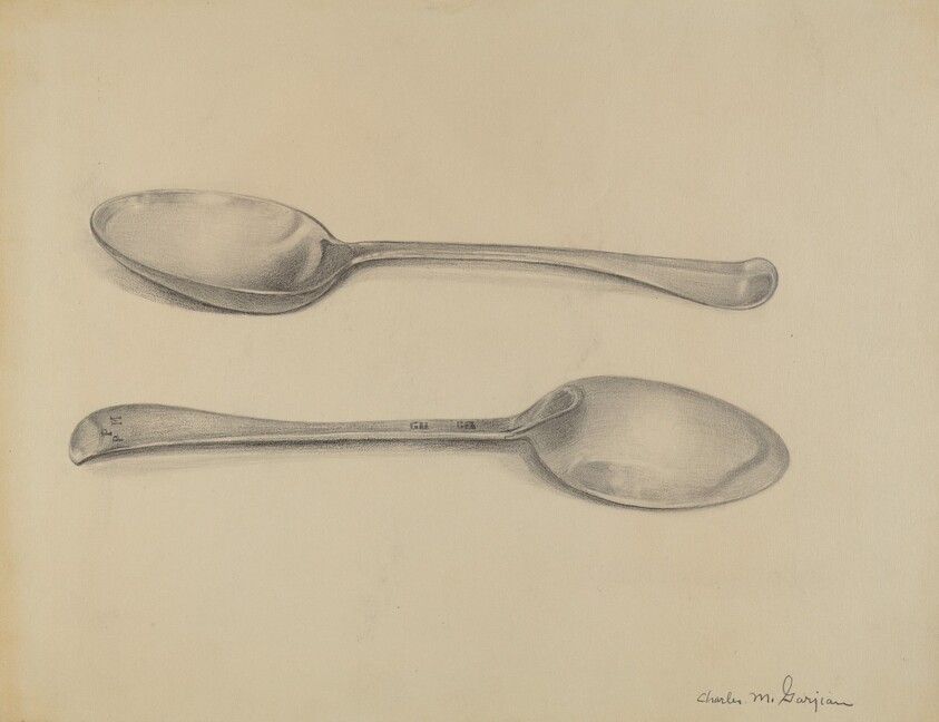 Two Silver Soup Spoons