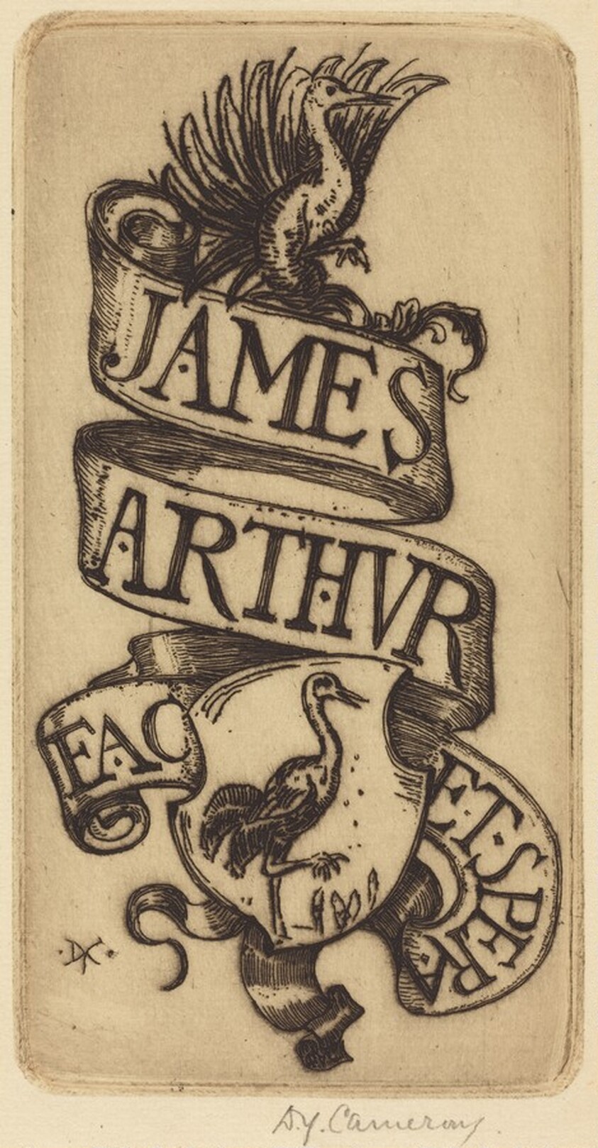 Bookplate of James Arthur