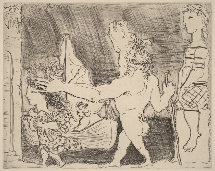 Blinded Minotaur Led by a Girl II (Minotaur aveugle guide par une fillette II)