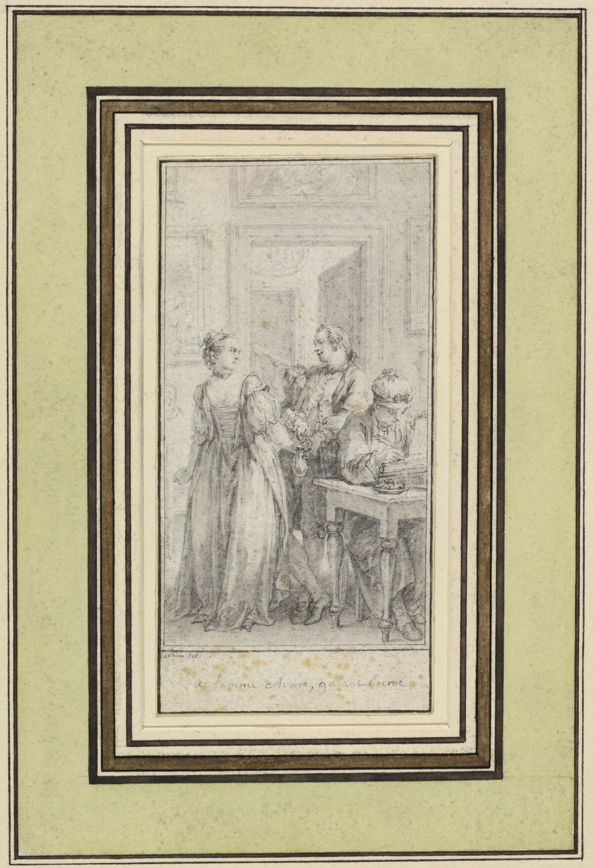Eighth Day, First Story, Madonna Ambruogia Gives Her Husband the Two Hundred Florins She Was Given by Gulfardo in Payment for Her Favors